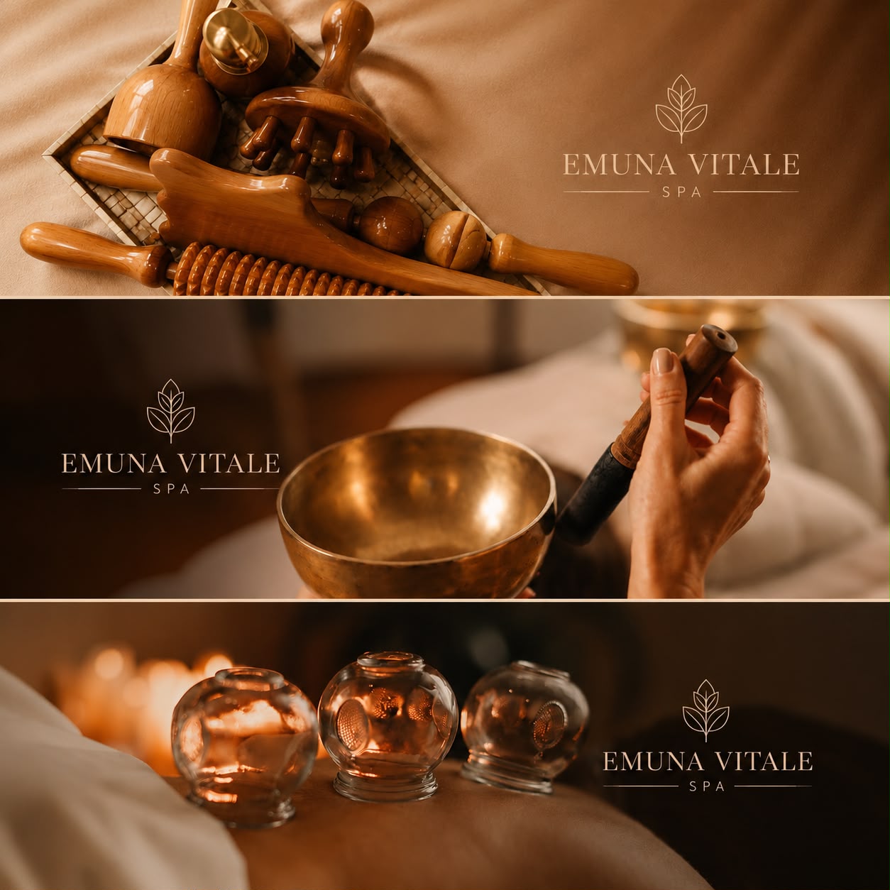 Collage de tratamientos Emuna Vitale